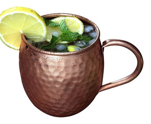 Melange Copper Barrel Mug for Moscow Mules – 16 oz – 100% Pure Hammered Copper – Heavy Gauge – No lining – Includes FREE Recipe book Review