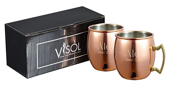 Personalized Moscow Mule Set of 2 with Free Engraving