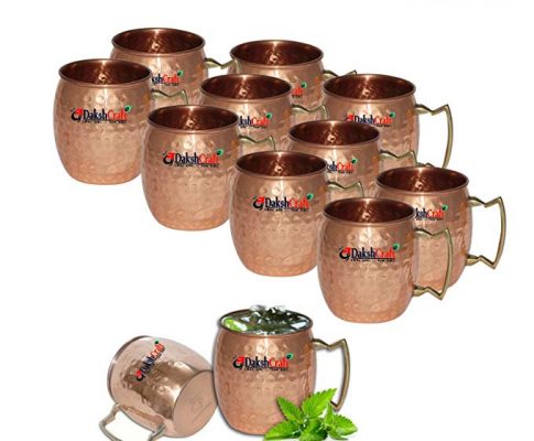 Dakshcraft Handmade Pure Copper Hammered Moscow Mule Mug,Set of 12 Review