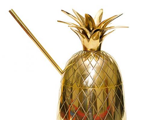 20oz Brass Pineapple Mug, Pineapple Cocktail Mug with Straw by Om Creation Review