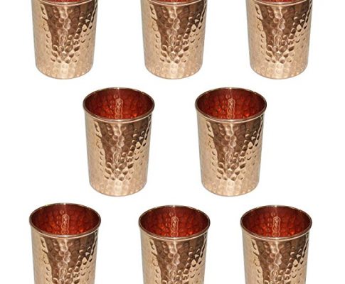 Zap Impex Drinking vessels hammered copper glass 100% pure copper tumbler moscow mule tumbler set of 8 Review