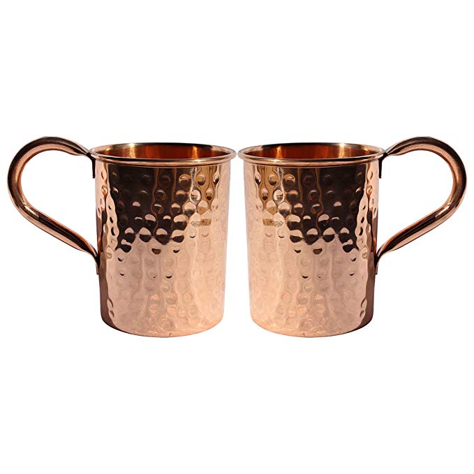 Moscow Mule Hammered Copper Mug Set - 16 Oz. - Set of 2