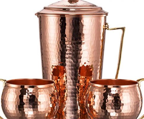 *NEW* CopperBull Heavy Gauge 100% Pure Solid Hammered Copper Moscow Mule Water Serving Set (Pitcher & 2 Mugs) Review
